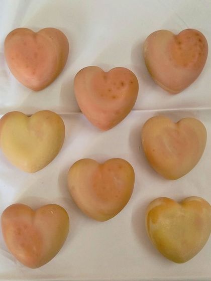 These heart-shaped 'Juliet' soaps are made in small, slow batches. The natural color variations mean each one is slightly unique, just like the person receiving it. They are a perfect, simple token of affection.