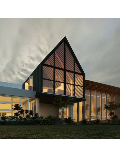 This is a duplicate of ID 93. The street view of our proposed CLT and Glulam residence.