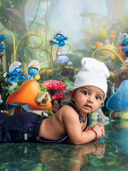 A moment of surprise in the Smurf village. We capture a wide range of expressions as babies explore our fun and interactive themed sets.