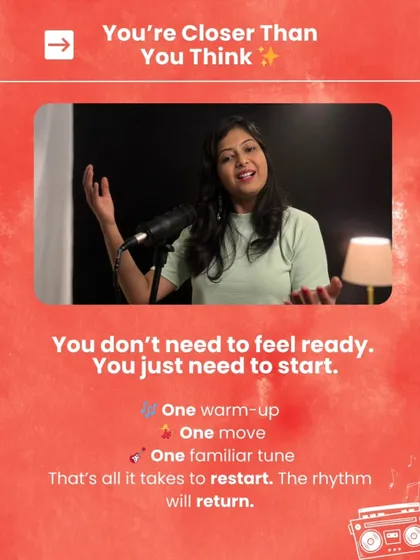 You're closer than you think to getting back into your rhythm. You don't need to feel ready; you just need to start with one warm-up or one familiar tune.