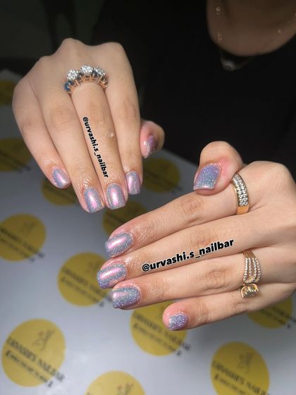 Kissed by unicorn dust. This set features a holographic and iridescent shimmer that reflects a rainbow of colors. It’s a dreamy, fairy-like look that is pure magic.