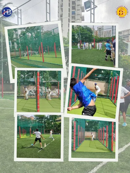 Our cricket high-performance center in action. This collage showcases the dynamic training environment we create, from focused net practice for batting to intensive bowling drills, all designed to hone the skills of young cricketers.