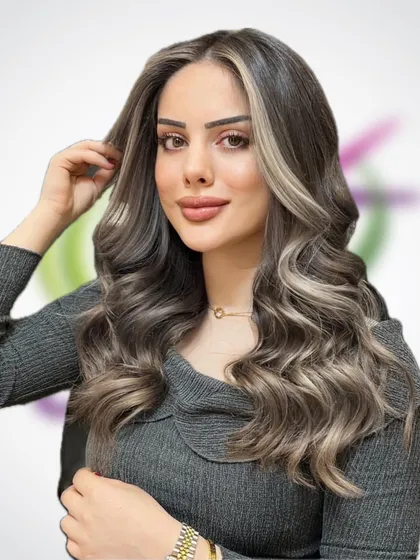 The money piece is a great way to get a bold, face-framing look without coloring your entire head. Here, I've created a striking contrast with a light ash blonde money piece against a darker base, styled into beautiful, soft curls.