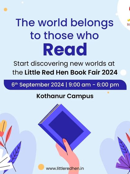 The world belongs to those who read. An invitation to our Book Fair at the Kothanur campus, a day for our community to discover new worlds through literary adventures.