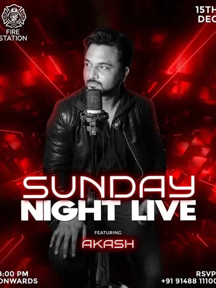 Your weekend doesn't have to end on a low note. Join us for Sunday Night Live with Akash for soulful tunes that provide the perfect chill end to your week.