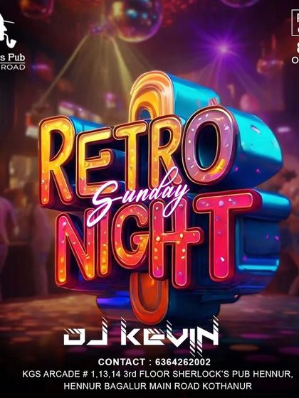The disco ball says it all. My Retro Sunday Night is a blast from the past, with DJ Kevin spinning groovy tunes from 8 PM onwards.