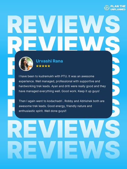Urvashi Rana, a repeat trekker, praises our well-managed, professional, and supportive trek leads.