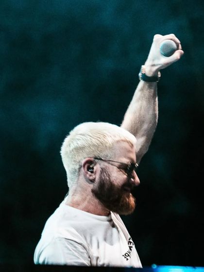 A close-up of James Hype, one of the headliners for Road To Ultra, bringing his unique sound to India.