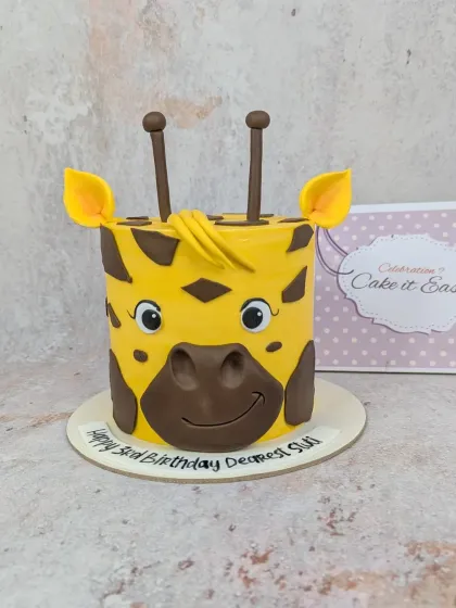 A simple but adorable Giraffe face cake. Sometimes a cake doesn't need to be overly complicated to make a child's day special.