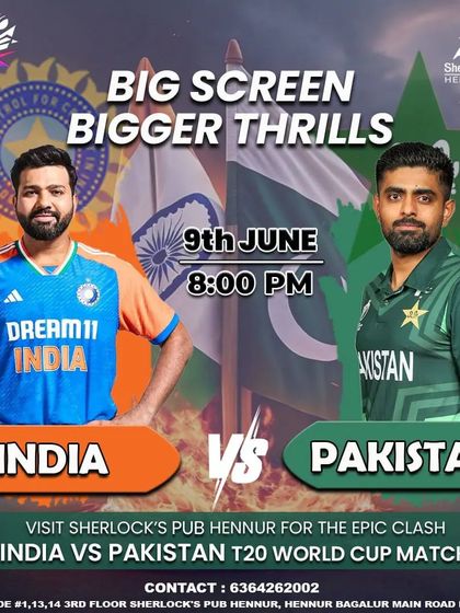 The epic India vs Pakistan T20 World Cup match. The energy in the pub during these rivalries is absolutely insane.