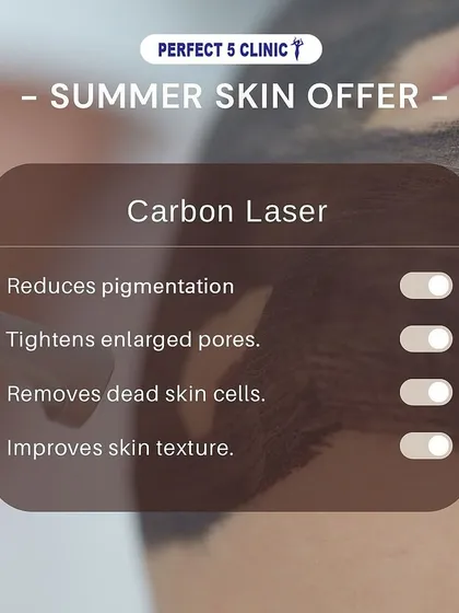 Our Carbon Laser treatment is an excellent way to get your skin summer-ready. It effectively reduces pigmentation, tightens enlarged pores, removes dead skin cells, and improves overall skin texture.