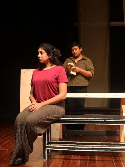 A still from a rehearsal of "The House of Bernarda Alba."