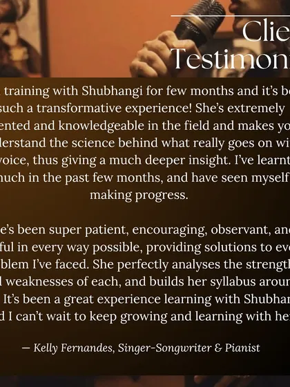Every student is different, so I build a custom syllabus around their strengths, weaknesses, and musical interests. This testimonial highlights my patient, observant, and encouraging approach to teaching.