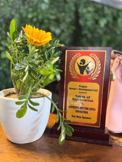 A token of appreciation from the Women's Development Cell of Daulat Ram College. I am grateful for the opportunity to celebrate International Women's Day with such bright minds.