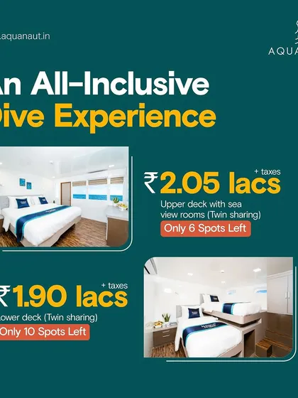 We offer different cabin options to suit your preference. Whether you choose an upper deck room with a sea view or a cozy lower deck cabin, comfort is guaranteed.