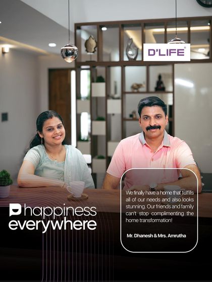 Mr. Dhanesh and Mrs. Amrutha were on a tight schedule for their housewarming, and we delivered. Their stunning home now fulfills all their needs, earning compliments from friends and family.