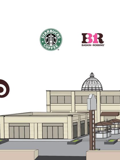 An illustration of our complex, highlighting the presence of major international brands like Starbucks, Baskin Robbins, and Burger King.