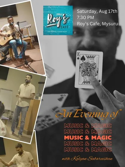 A poster for my first-ever show in my hometown, Mysuru. A very special and thrilling moment for me.