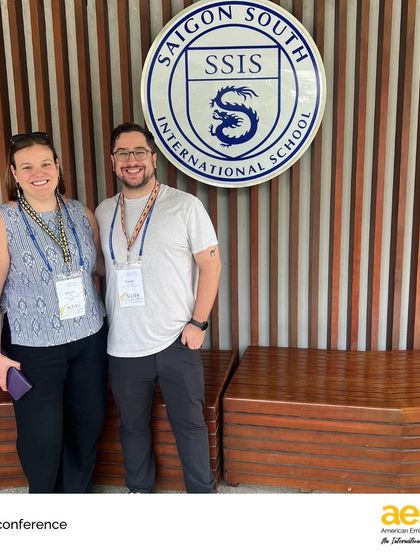 Two of our music teachers at the AMIS conference. One of our teachers even presented a session, sharing her expertise in elementary music education with peers from around the world.