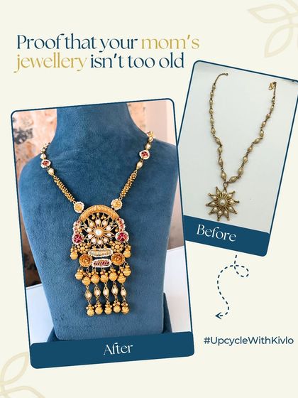 Think your mom's jewelry is too old to wear? This transformation proves otherwise. We took a simple, dated necklace and turned it into a stunning, contemporary piece that preserves its emotional value while being perfectly wearable today.