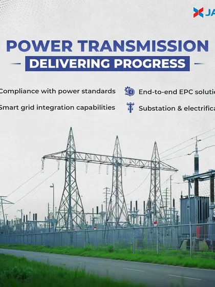 We build the critical infrastructure that forms the backbone of India’s power grid. This image showcases a high-capacity substation and transmission line project, representing our end-to-end EPC solutions that ensure reliable power delivery from the generation source to communities and industries.