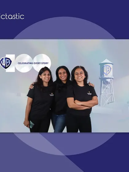 Here's our cutting-edge AI background removal technology in action for Warner Brothers. I created a fully branded digital environment for their event, and the best part is that no physical green screen was needed.