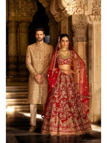 A glimpse into a grand bridal campaign for designers Shyamal & Bhumika. This shot demonstrates our expertise in creating opulent, perfectly styled images for high-end wedding couture and advertising.