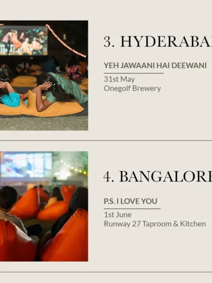 Hyderabad and Bangalore's movie schedule for the weekend, including the heartwarming 'P.S. I Love You'.
