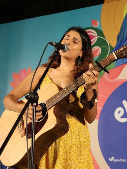 Singing my heart out at the Ekatva Festival. These open-air events have such a special, freeing atmosphere.