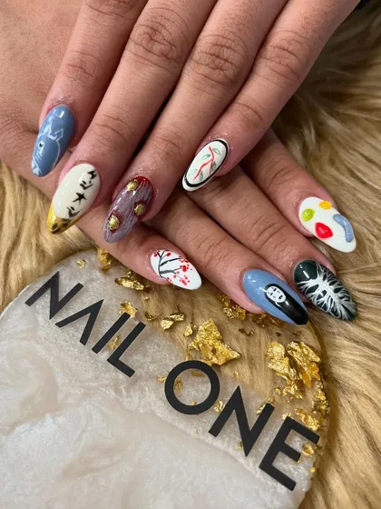 We bring your favorite characters to life, right on your fingertips. This full set of custom, hand-painted nail art is inspired by beloved anime films, with each nail telling a different part of the story. Show us your inspiration, and we will create a wearable masterpiece for you.