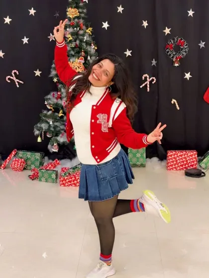 Feeling joyful and festive during our Christmas shoot. The holidays always bring out the biggest smiles.