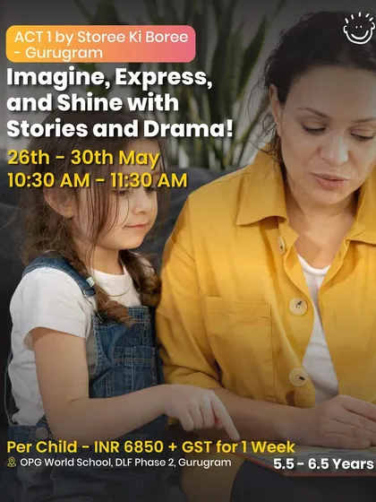 Another Story & Drama camp for a slightly older age group (5.5-6.5 years), showing tailored programs for different developmental stages.