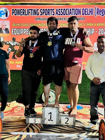 On the number 1 spot at the Delhi state equipped championship. This is where hard work will take you.