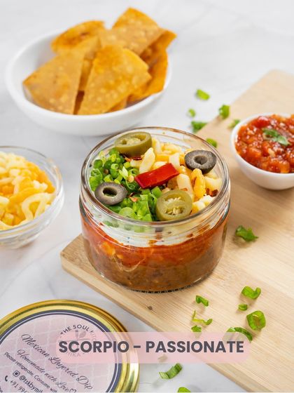 Scorpio, you are passionate. This fiery and complex Mexican layered dip is your match.