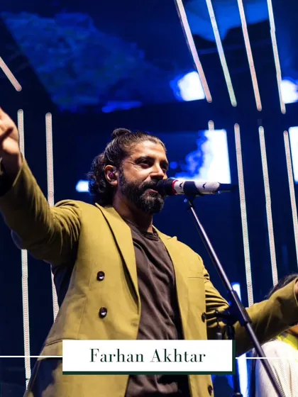 Farhan Akhtar, a true rockstar, owning the stage. We manage every aspect to ensure these large-scale performances are executed flawlessly.