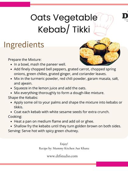 The ingredients for our Oats Vegetable Kebabs. We use paneer, lots of veggies, and oats to make them wholesome.