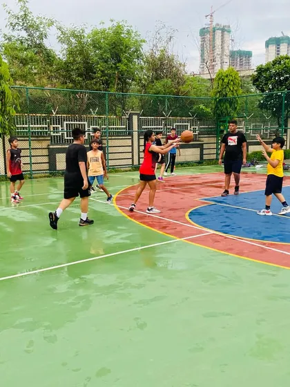 A player passes the ball.