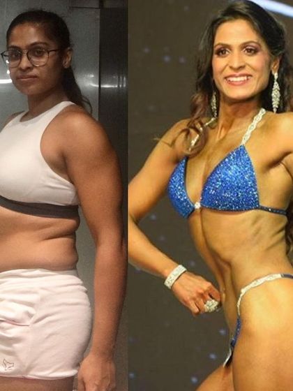 Another angle of my transformation for the ICN stage. This journey was about proving that natural athletes can achieve incredible conditioning.