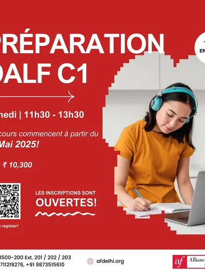 Our DALF C1 preparation course is offered 100% online, allowing you to prepare for this advanced certification from anywhere. These Saturday classes are designed to help you master the skills needed to succeed in the DALF exam.