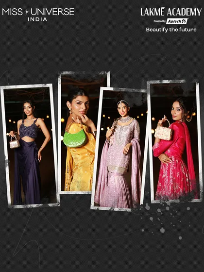 More beautiful looks from the Miss Universe India 2025 Sufi Night. My students demonstrated their versatility and skill in creating elegant, event-specific styles under professional conditions.