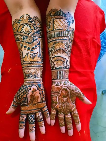 Bunty Rajasthani Mehandi - Bridal Mehendi Personalised Story & Portrait Mehendi photo 32