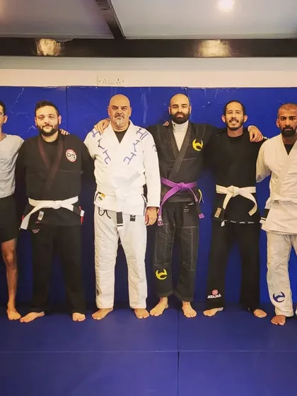Another good week of training in the books. Here's a shot of our members who train in the Gi, the traditional Jiu-Jitsu uniform.