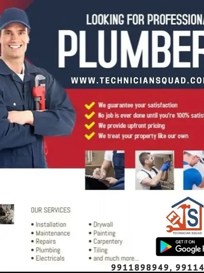 We offer a full range of professional plumbing services with a satisfaction guarantee. This graphic highlights our commitment to upfront pricing and treating your property with respect, covering everything from installation to repairs.