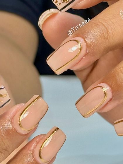 A detailed shot of the elegant gold chrome borders, showcasing the precision of our line work.