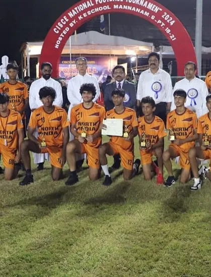 Our players with their medals after a successful run at the CISCE national tournament.