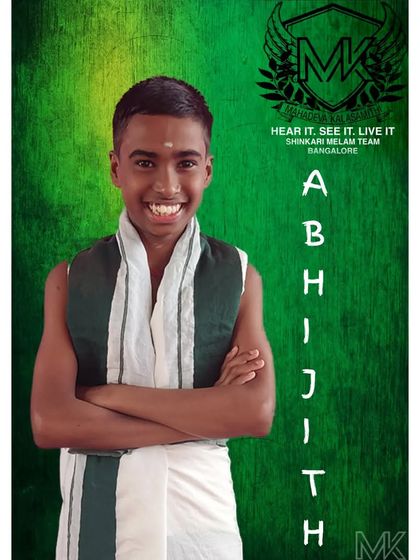 Introducing Abhijith, one of the bright young talents on our Chenda Melam team.