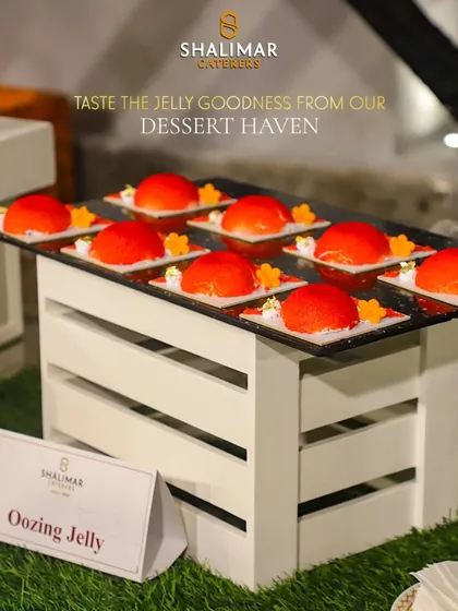 Taste the jelly goodness from our dessert haven. A tray of our Oozing Jelly desserts, ready to be served at your event.