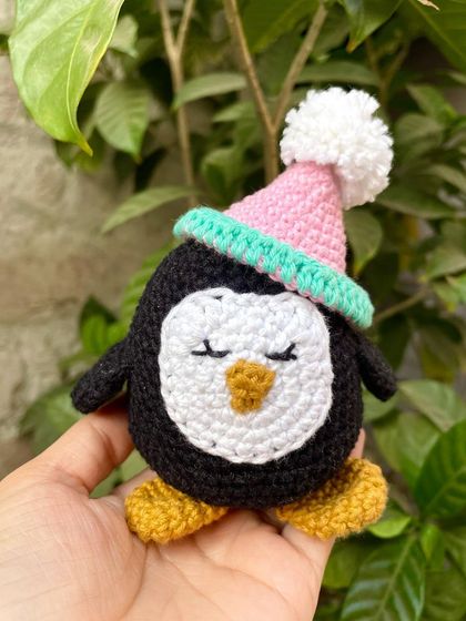 Another shot of the Zippy penguin amigurumi. He's a small, round, and utterly adorable toy that I had the pleasure of pattern testing.