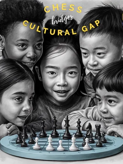 Chess bridges the cultural gap. Children from diverse backgrounds gather around a single board, united by their shared love for the game.