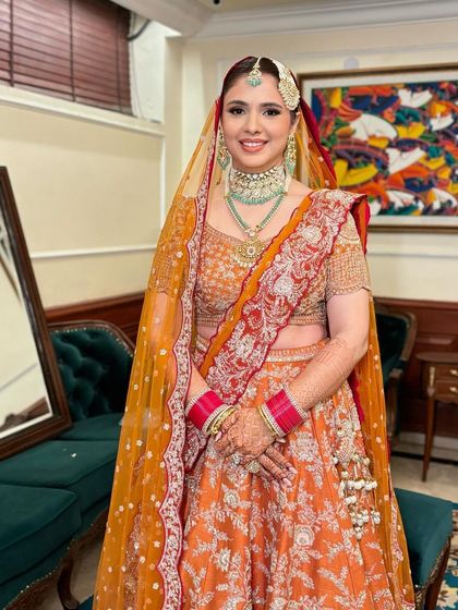 Another angle of Anureet's stunning bridal look.